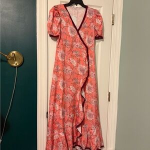 Floral Wrap Dress - Pink